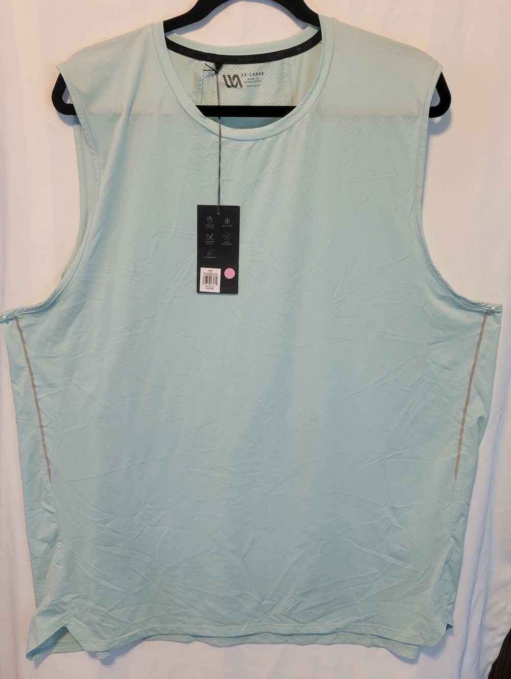 VRST SZ XXL Light Aqua Sleeveless Athletic Performance Tank NEW with Tag